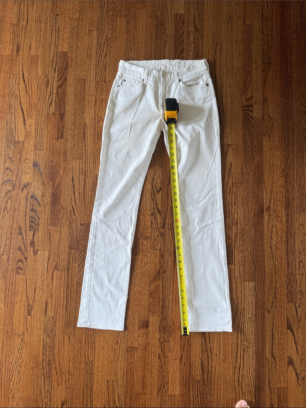 7 For All Mankind White Skinny Jeans - Clean Slim Fit